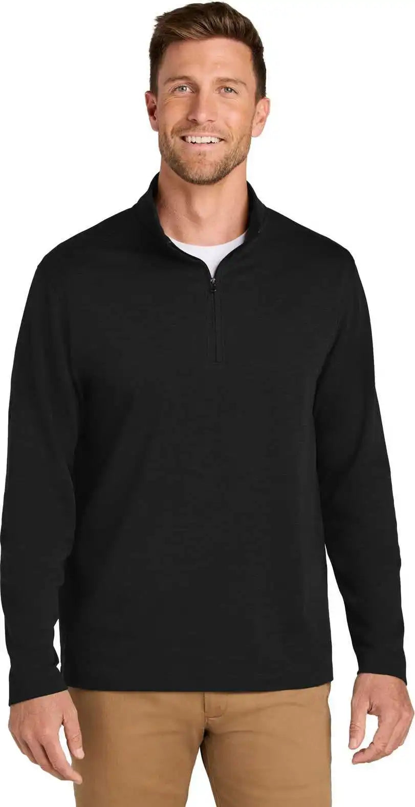 Port Authority K820 Breakwater 1/4 Zip Pullover Deep Black