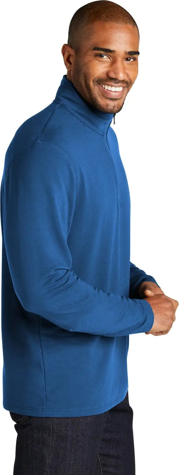 Port Authority K825 Microterry 1/4-zip Pullover - Aegean Blue
