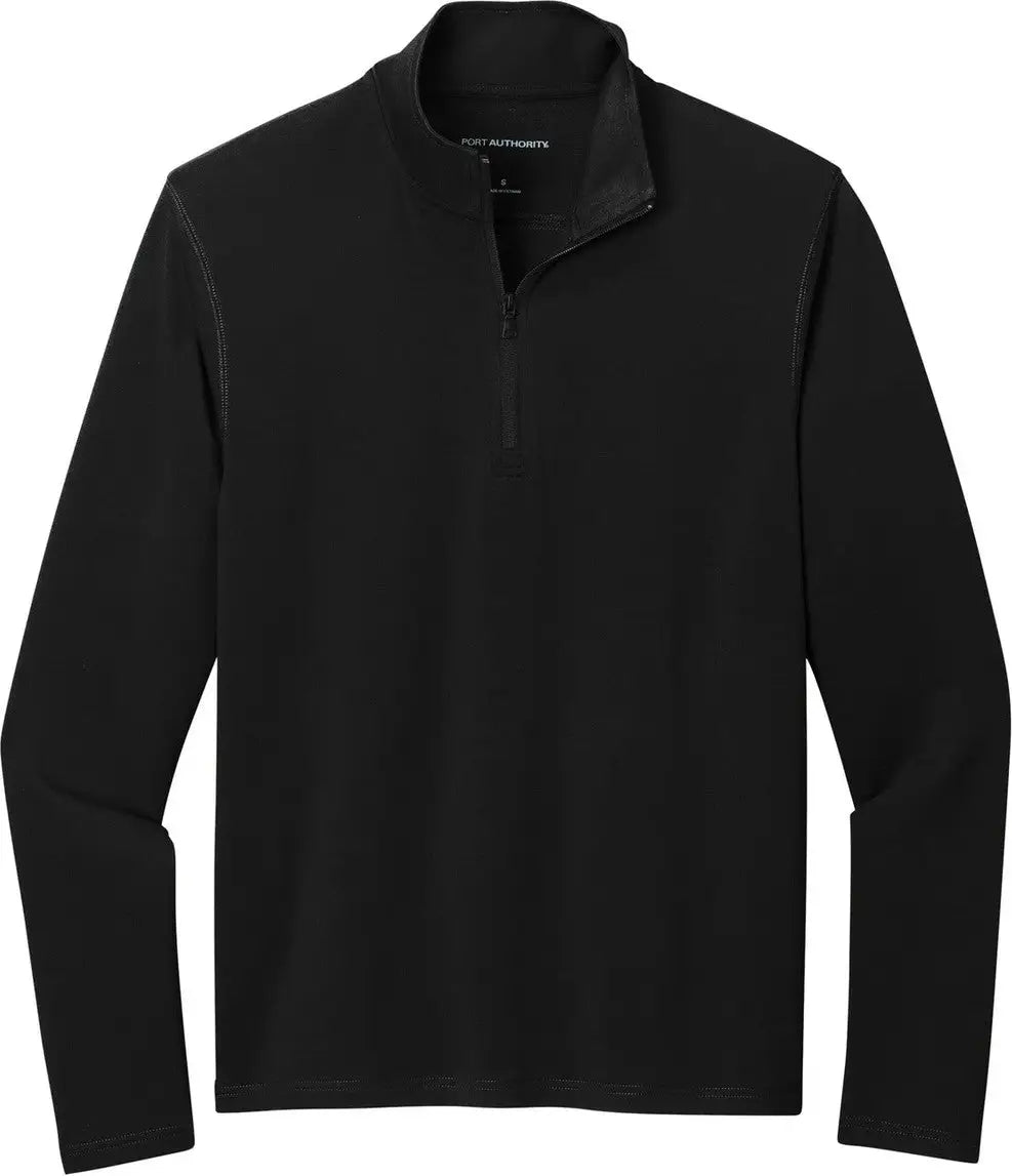 Port Authority K825 Microterry 1/4-zip Pullover - Deep Black