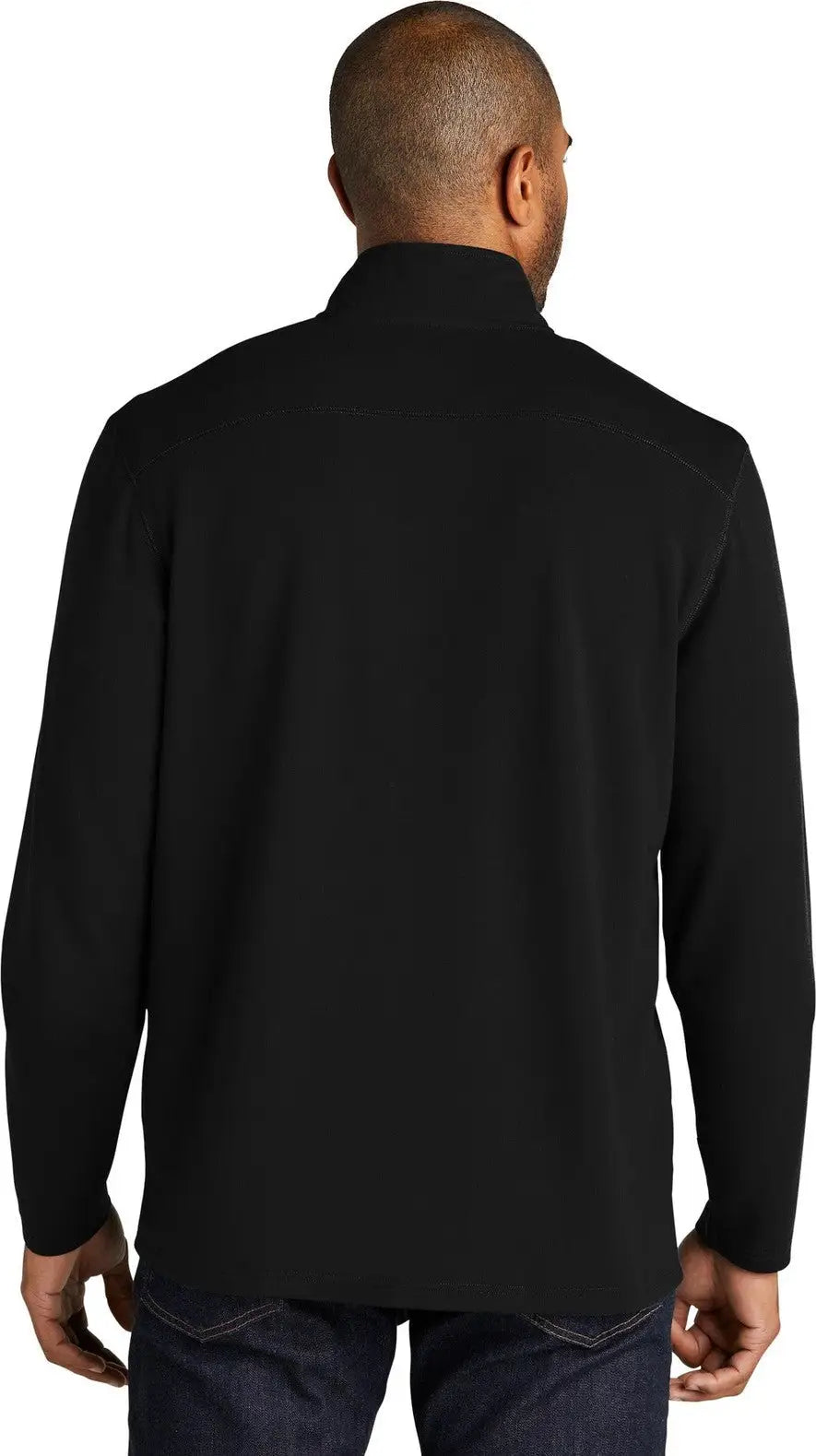 Port Authority K825 Microterry 1/4-zip Pullover - Deep Black