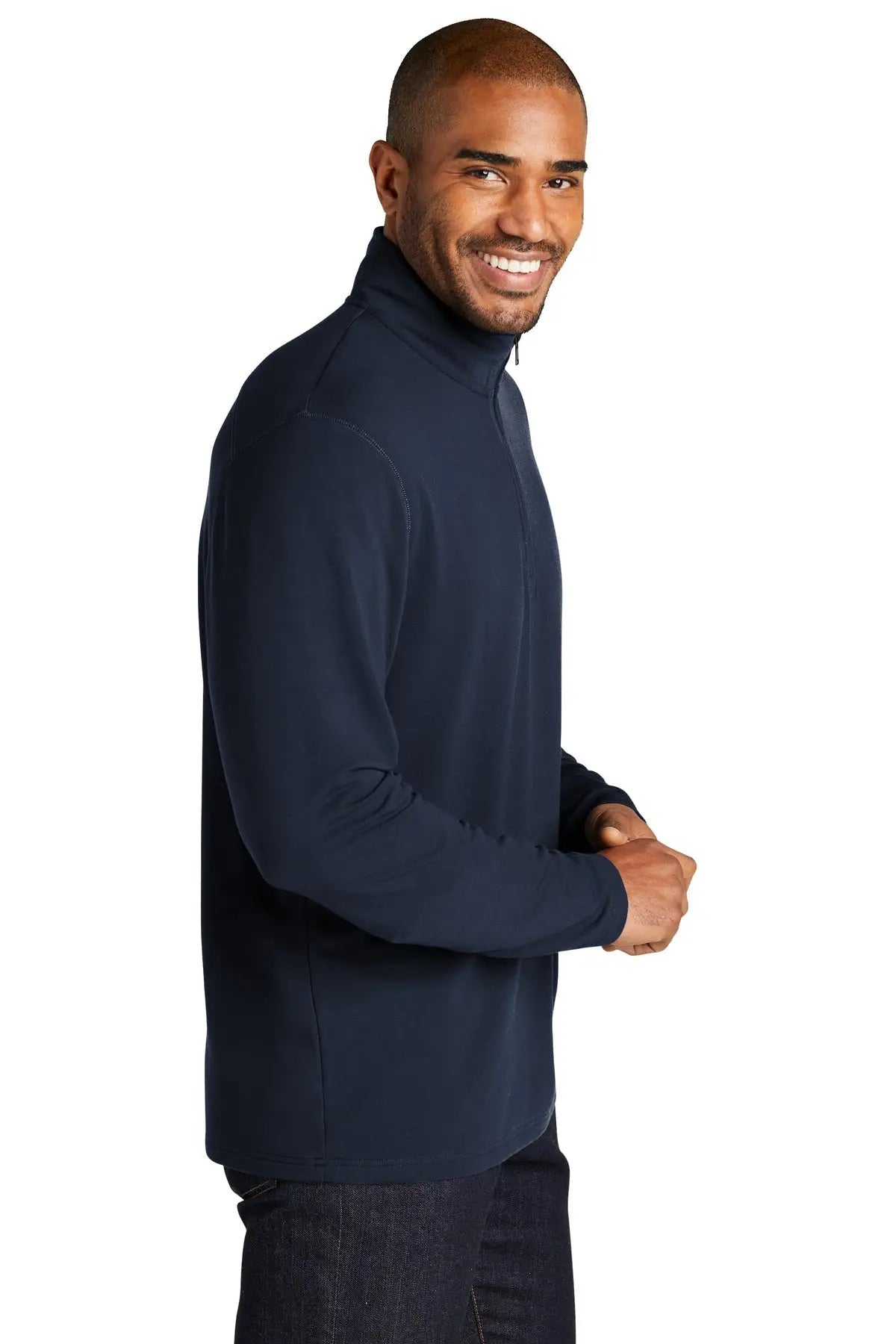 Port Authority K825 Microterry 1/4-zip Pullover - River Blue Navy