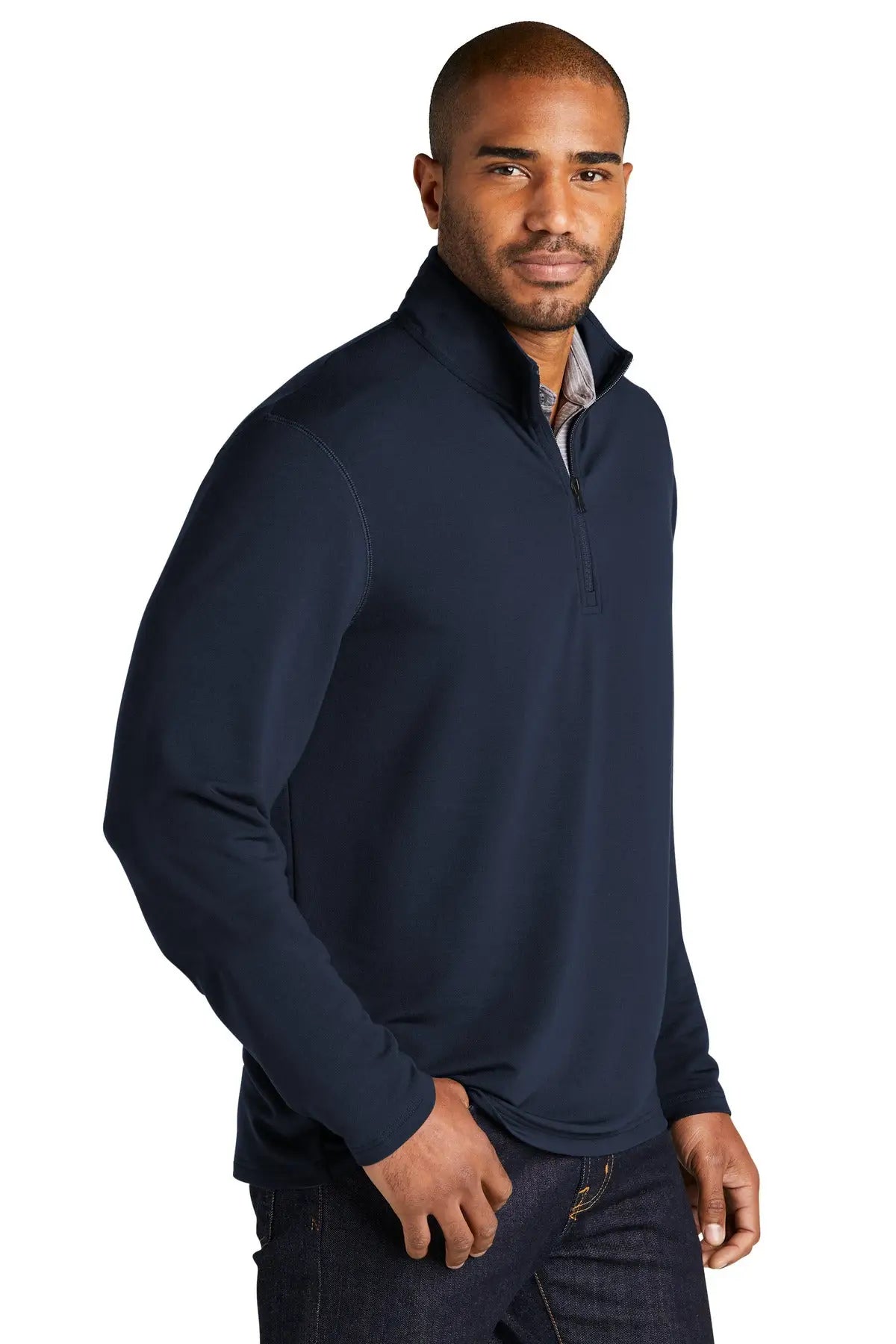 Port Authority K825 Microterry 1/4-zip Pullover - River Blue Navy