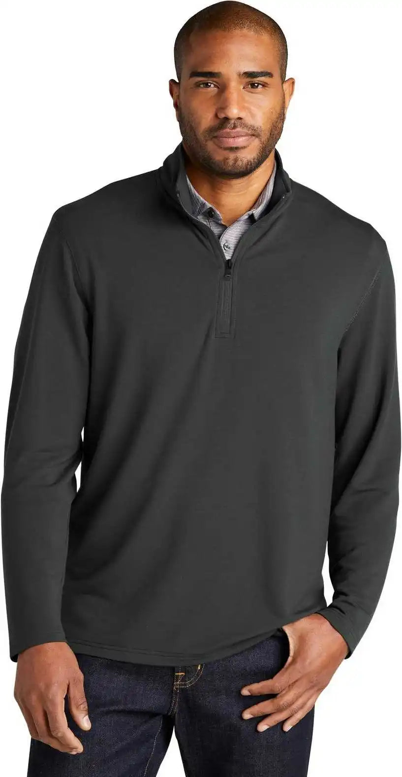 Port Authority K825 Microterry 14-zip Pullover - Charcoal