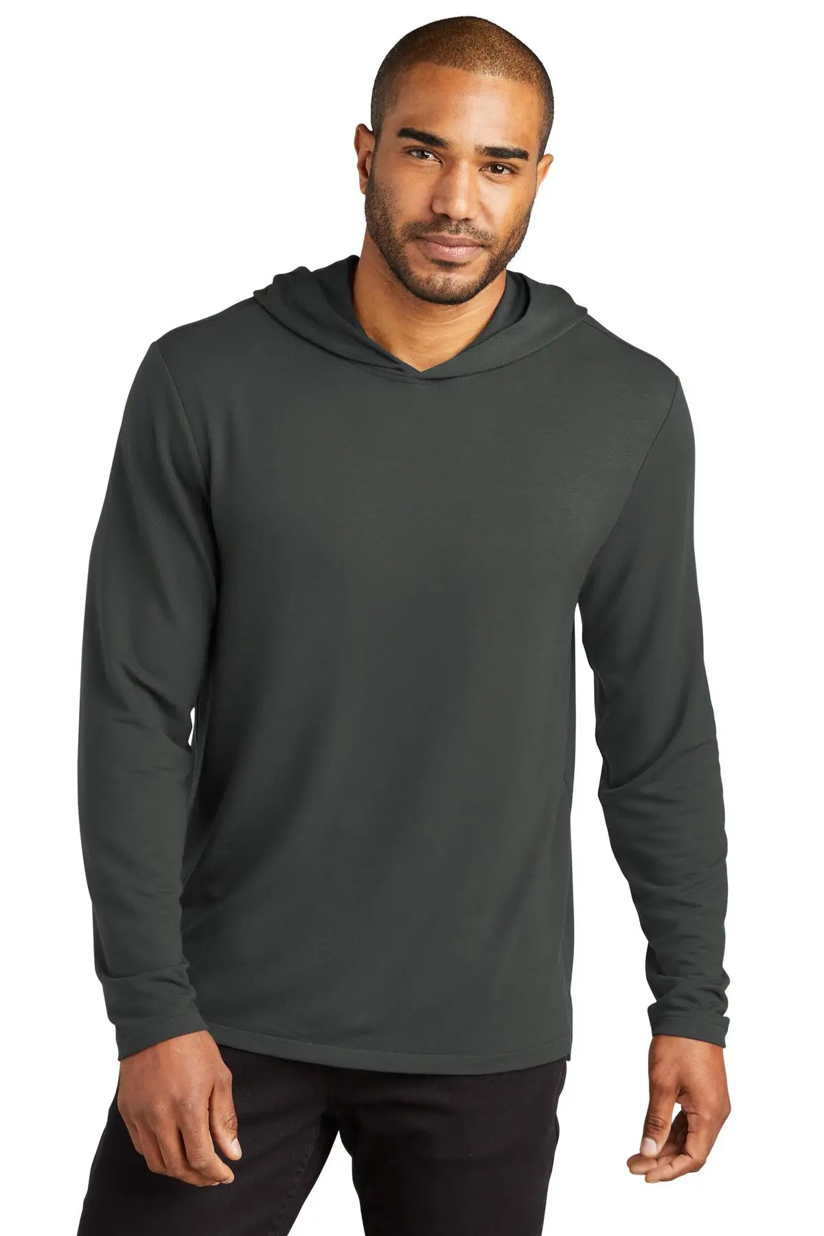 Port Authority K826 Microterry Pullover Hoodie - Charcoal - Adult Xs