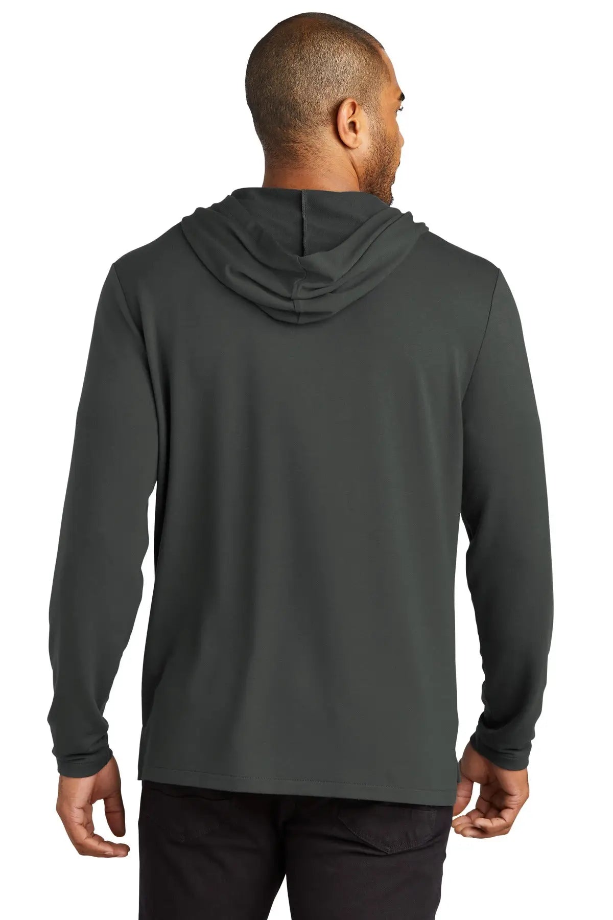 Port Authority K826 Microterry Pullover Hoodie - Charcoal