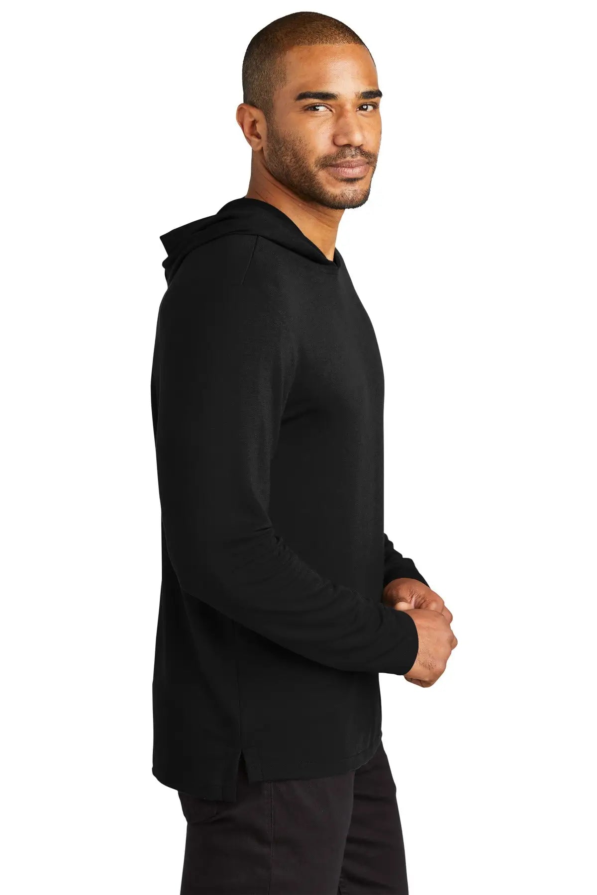 Port Authority K826 Microterry Pullover Hoodie - Deep Black