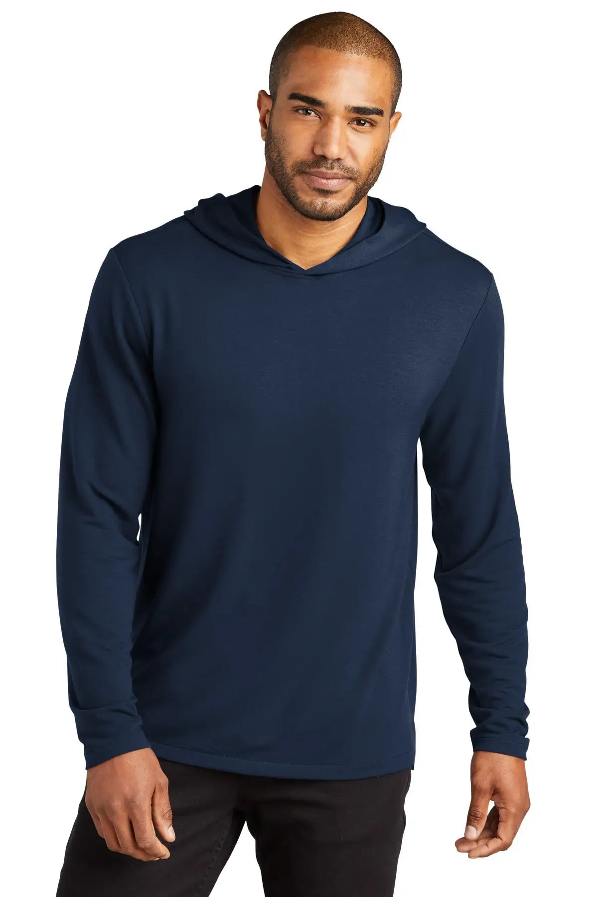 Port Authority K826 Microterry Pullover Hoodie - River Blue Navy - Adult Xs