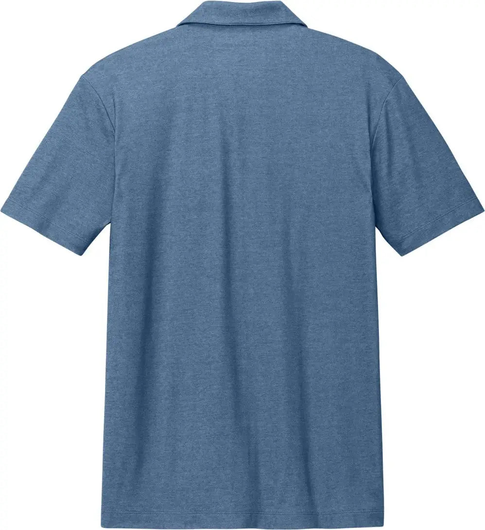 Port Authority K830 Fine Pique Blend Polo - Aegean Blue Heather - Adult Xs