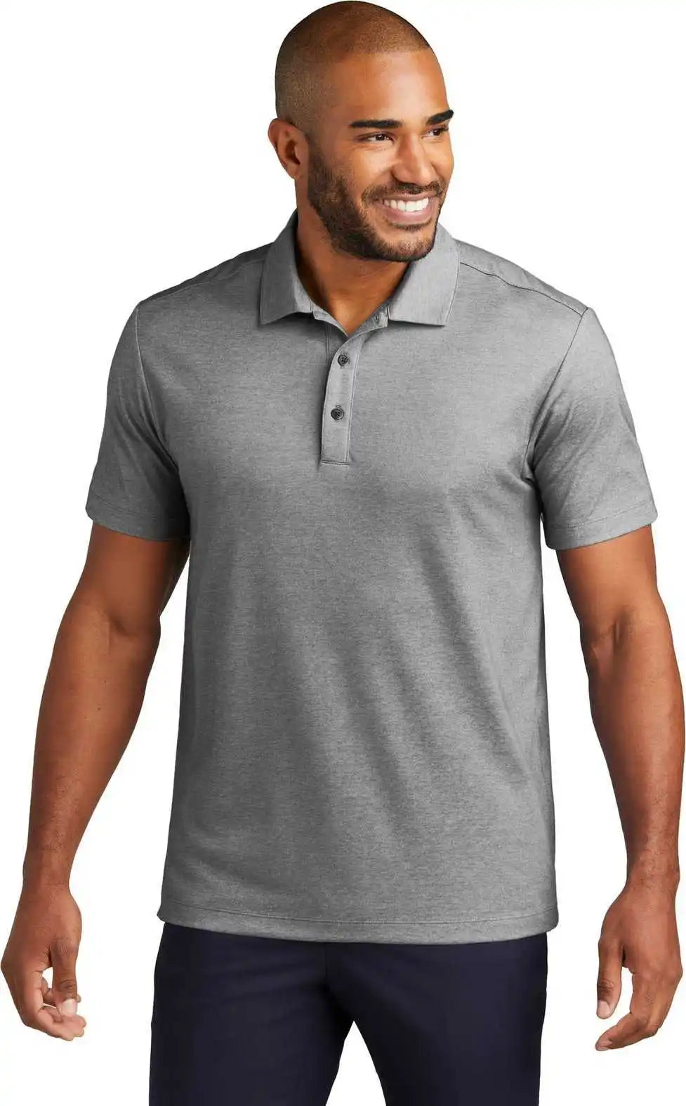 Port Authority K830 Fine Pique Blend Polo Charcoal Heather