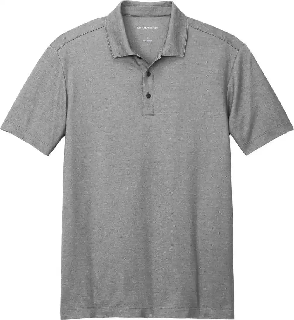 Port Authority K830 Fine Pique Blend Polo Charcoal Heather