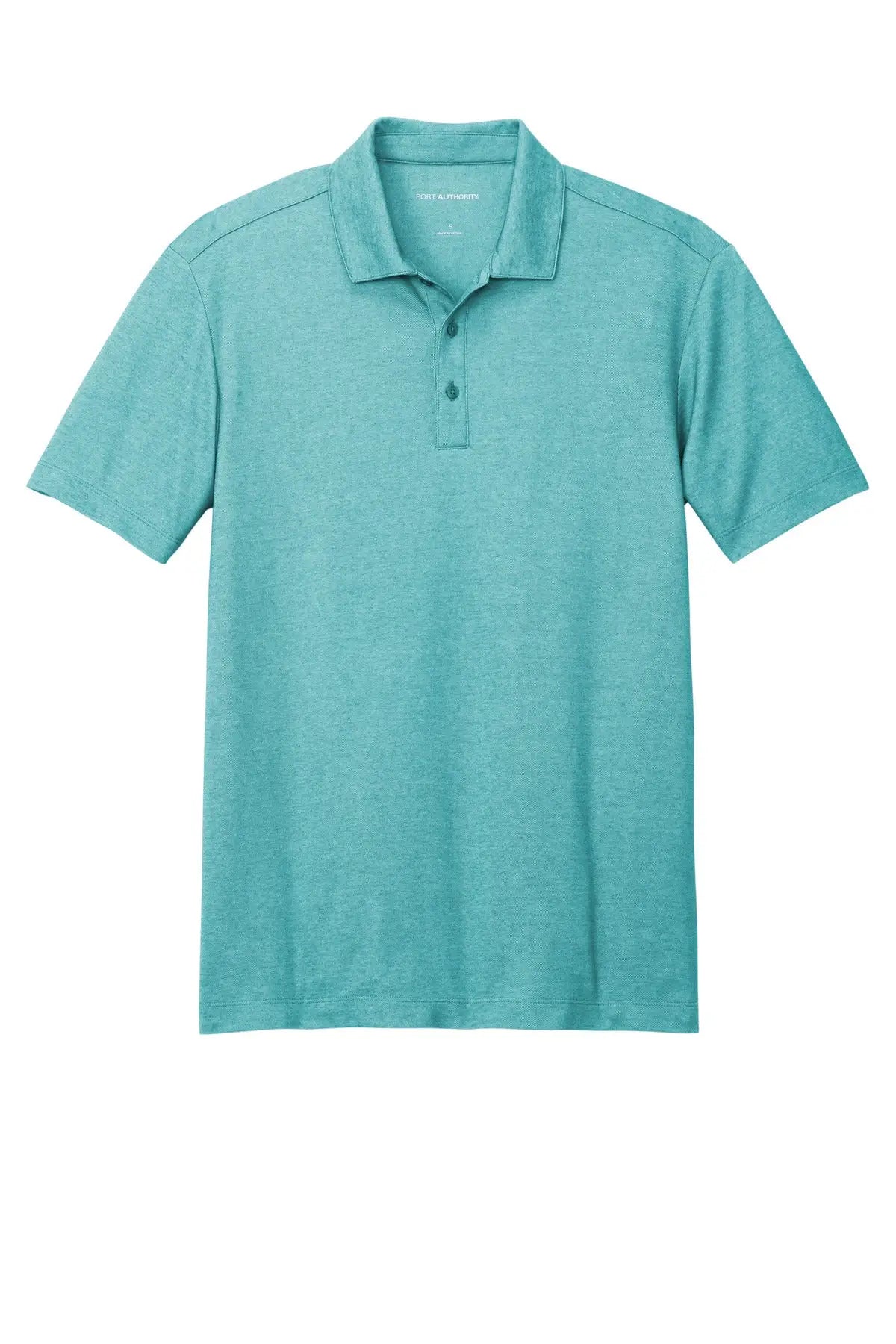 Port Authority K830 Fine Pique Blend Polo - Dark Teal Heather