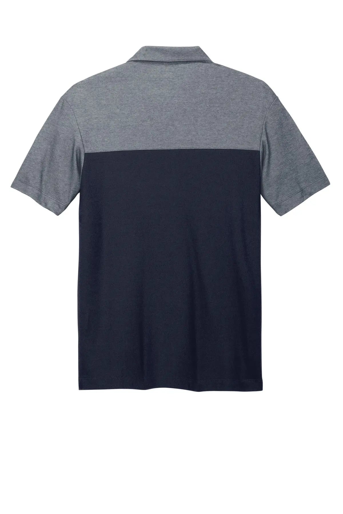 Port Authority K831 Fine Pique Blend Blocked Polo - River Blue Navy Heather