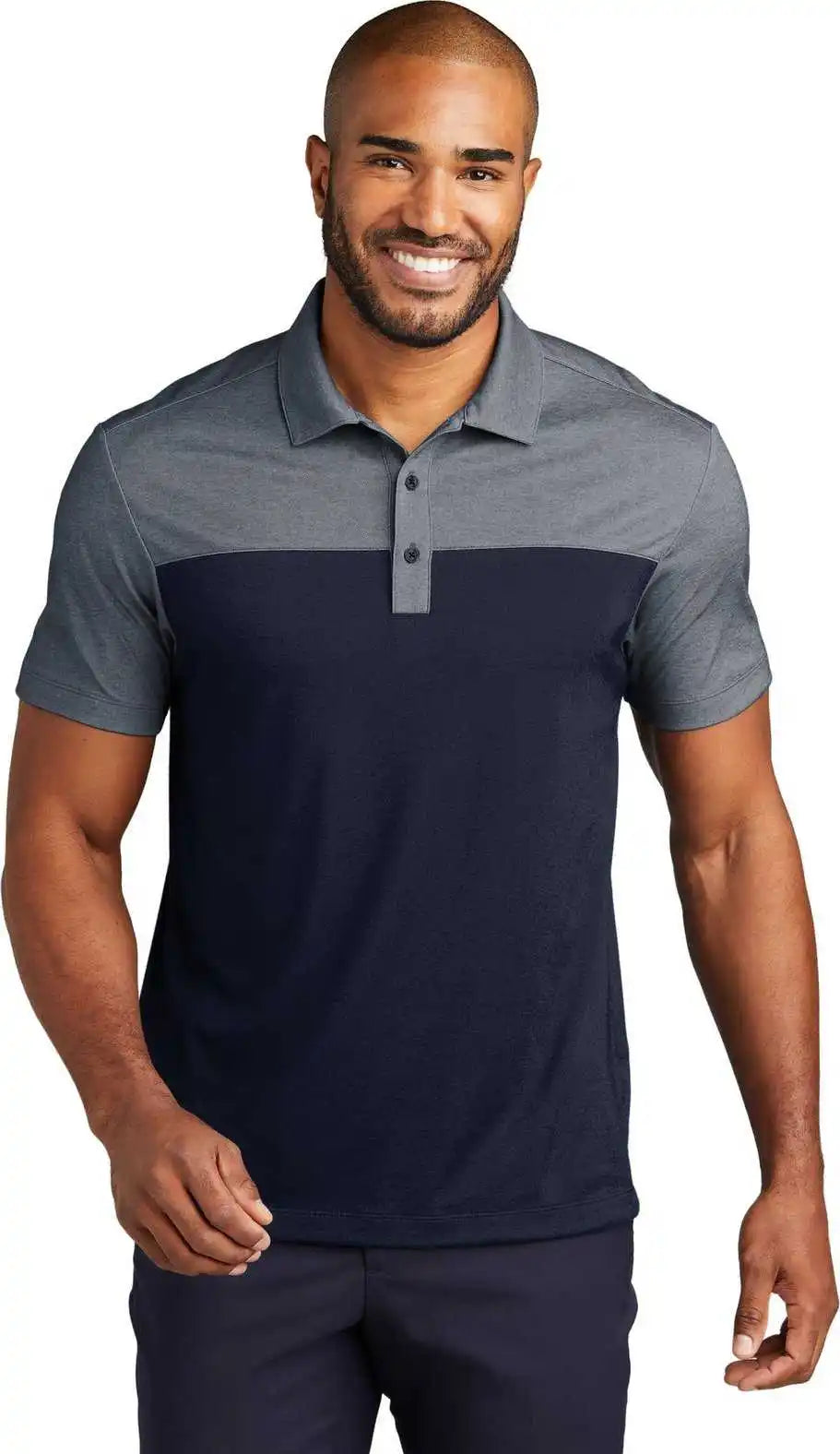 Port Authority K831 Fine Pique Blend Blocked Polo Rvbn/rvbnh