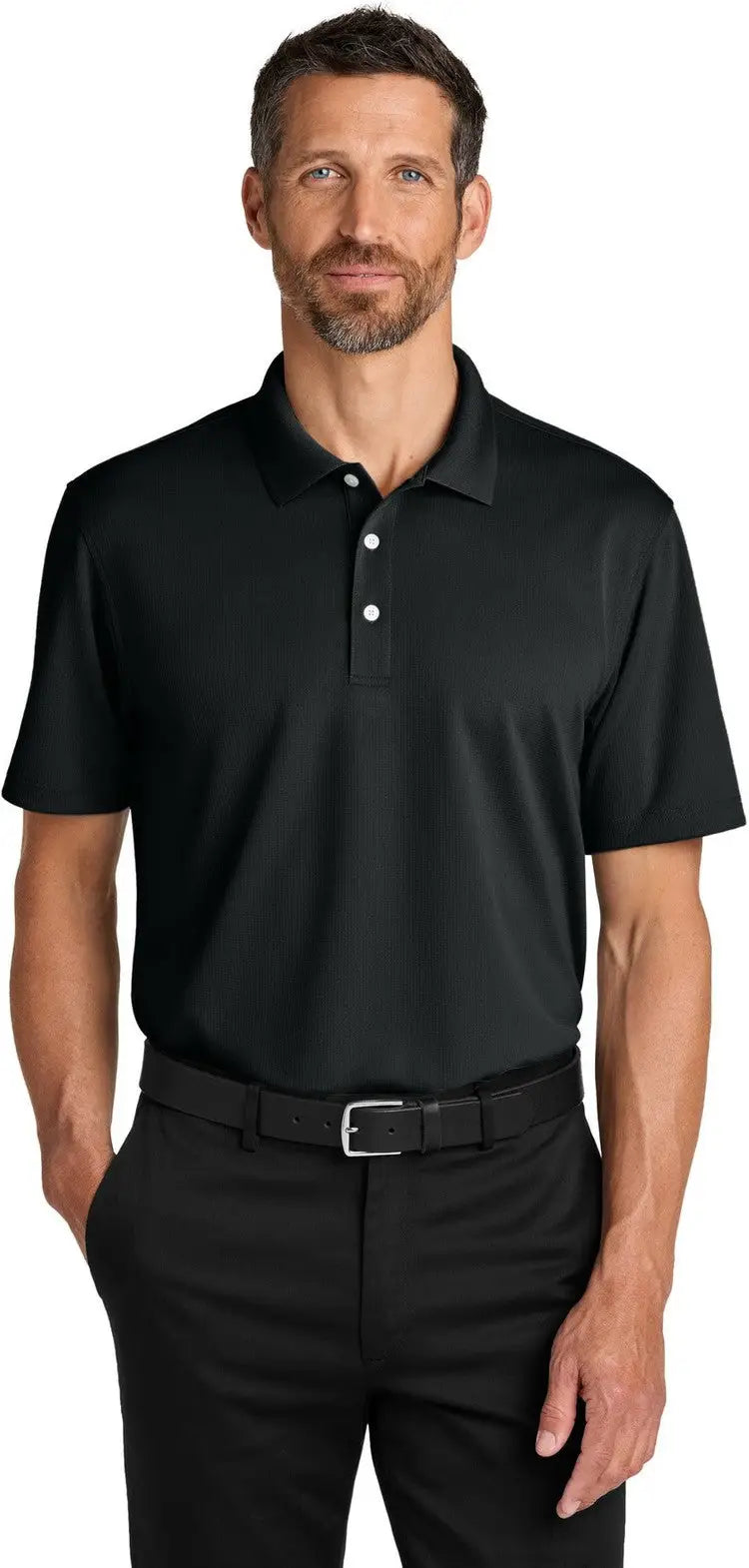 Port Authority K845 Dry Zone Stain-release Grid Polo - Deep Black
