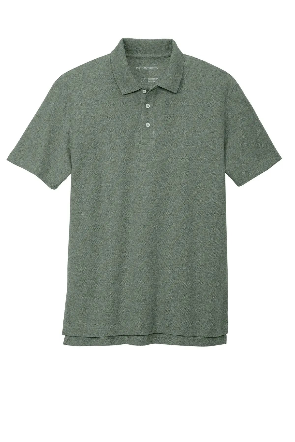 Port Authority K867 C-free Cotton Blend Pique Polo - Dark Green Heather