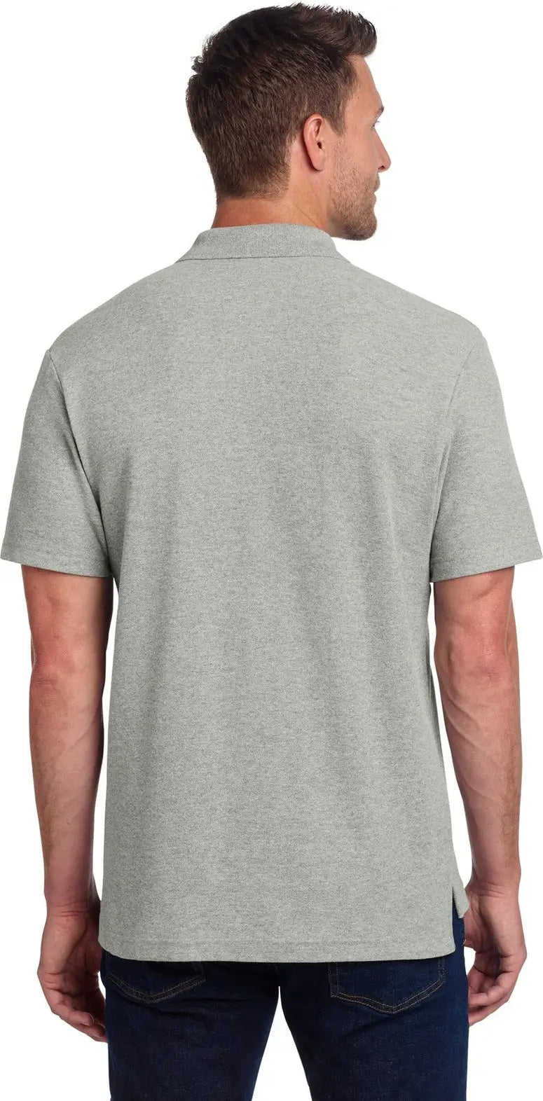 Port Authority K867 C-free Cotton Blend Pique Polo - Deep Smoke Heather