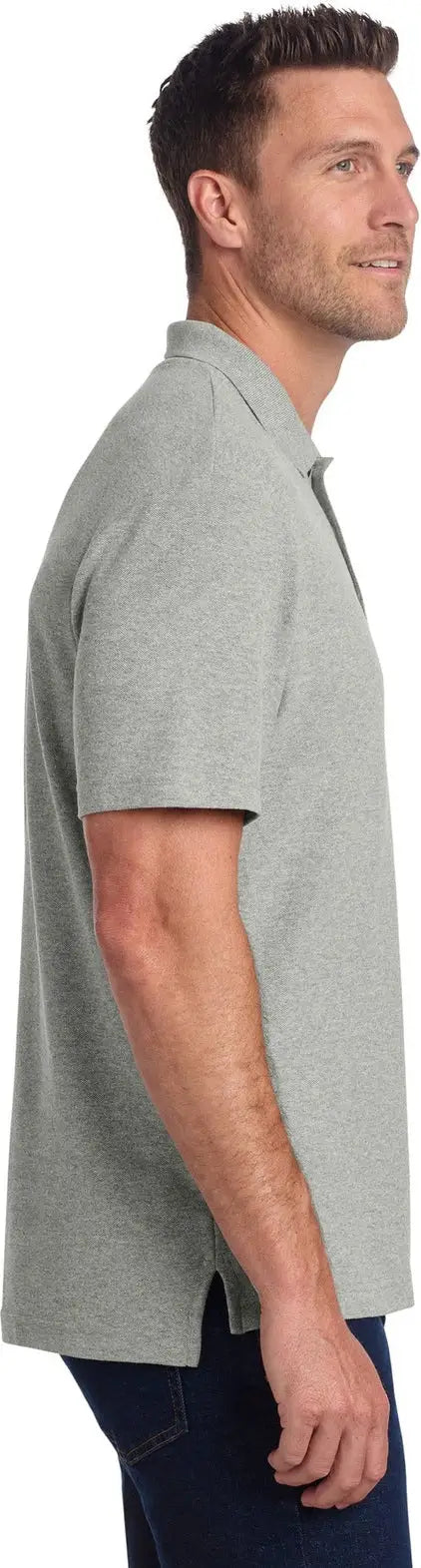 Port Authority K867 C-free Cotton Blend Pique Polo - Deep Smoke Heather