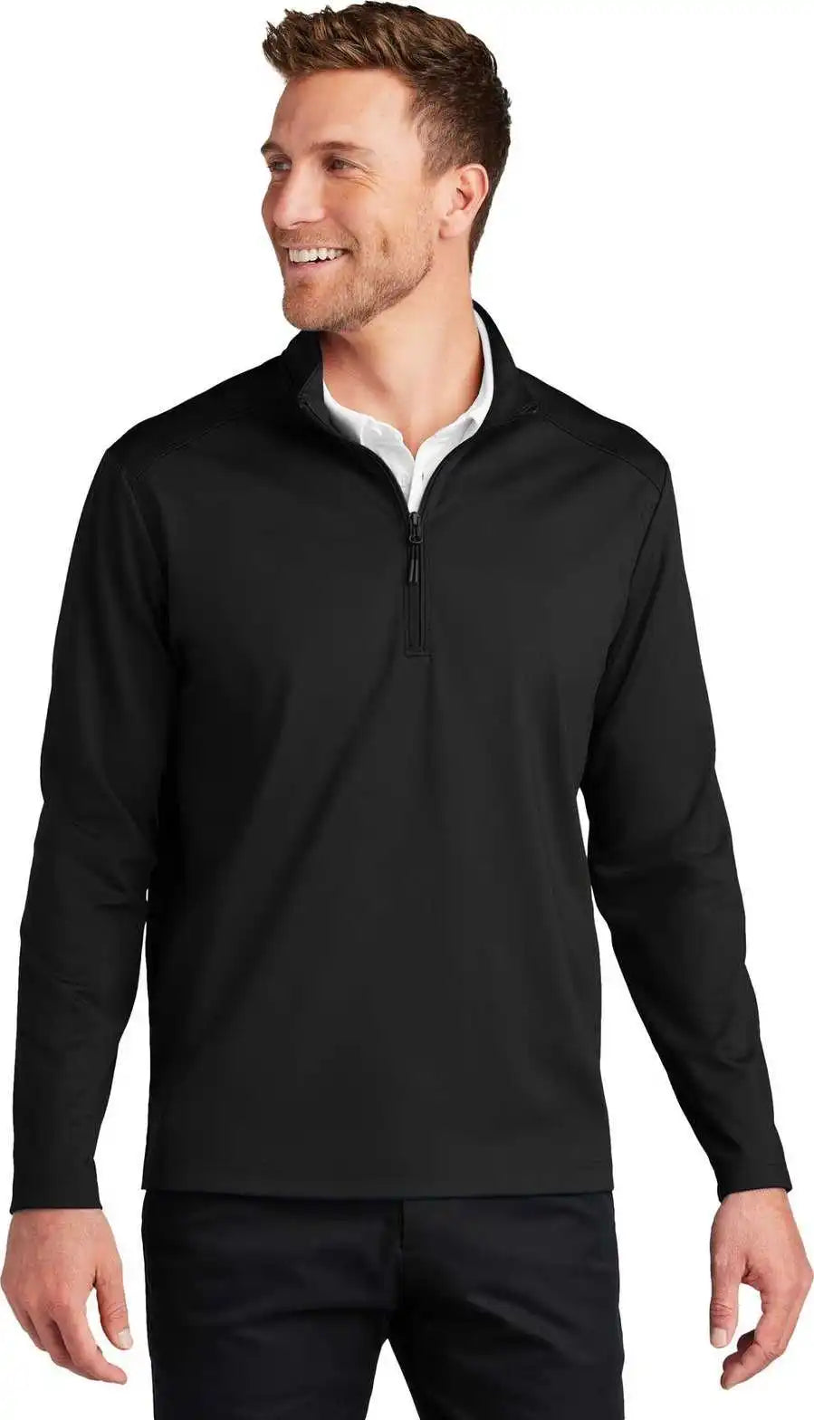 Port Authority K880 c Free Double Knit 1/4 Zip Deep Black