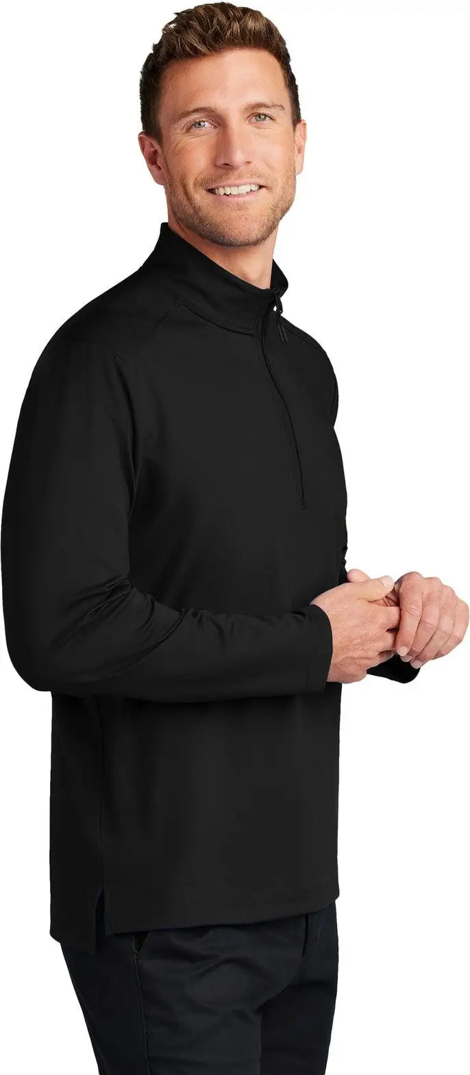 Port Authority K880 C-free Double Knit 1/4-zip - Deep Black