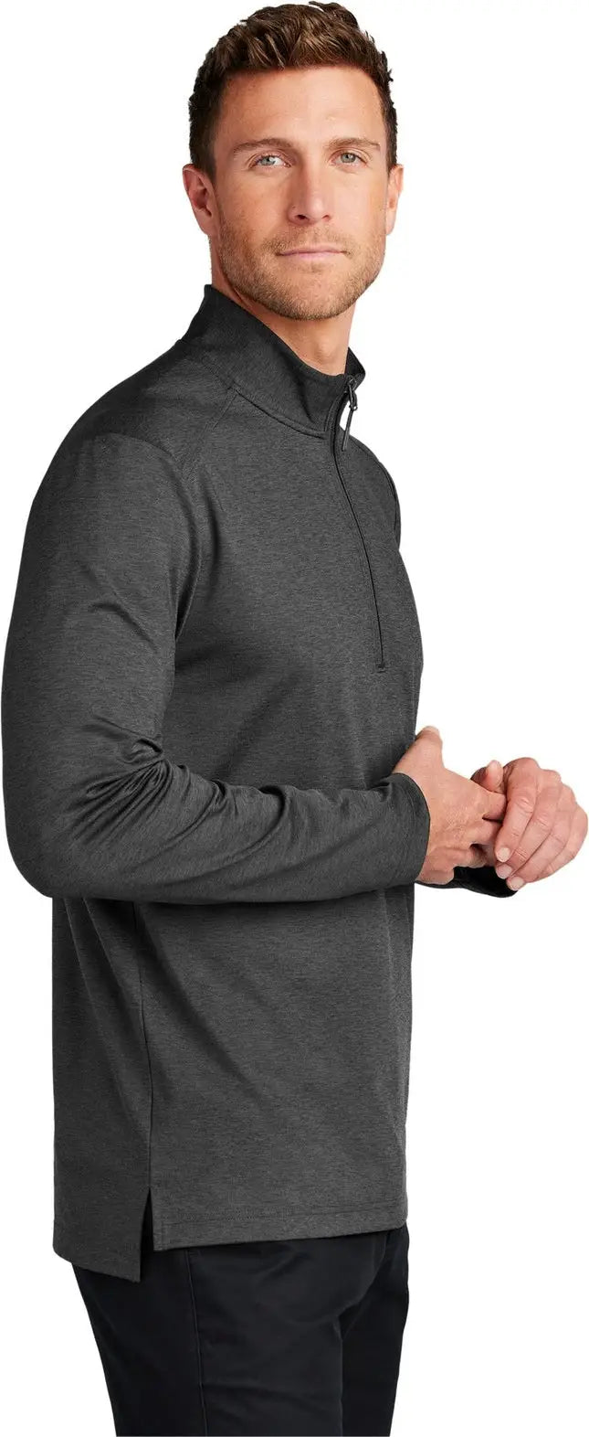 Port Authority K880 C-free Double Knit 1/4-zip - Gray Steel Heather