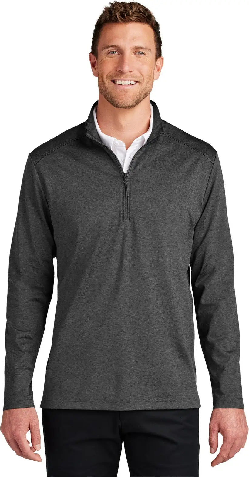 Port Authority K880 C-free Double Knit 1/4-zip - Gray Steel Heather