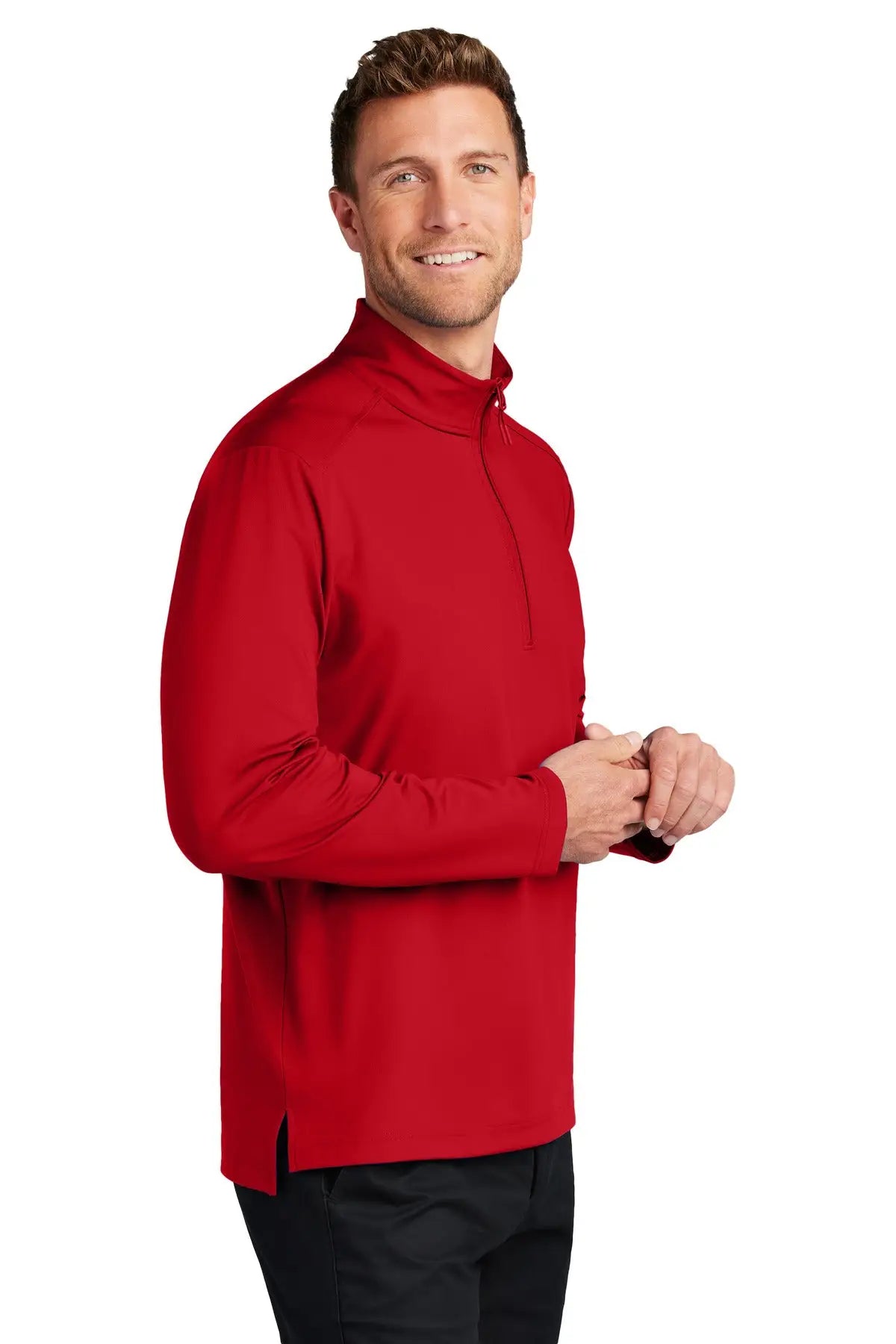 Port Authority K880 C-free Double Knit 1/4-zip - Rich Red