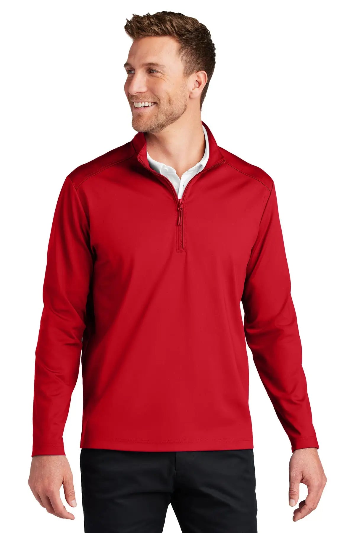 Port Authority K880 C-free Double Knit 1/4-zip - Rich Red