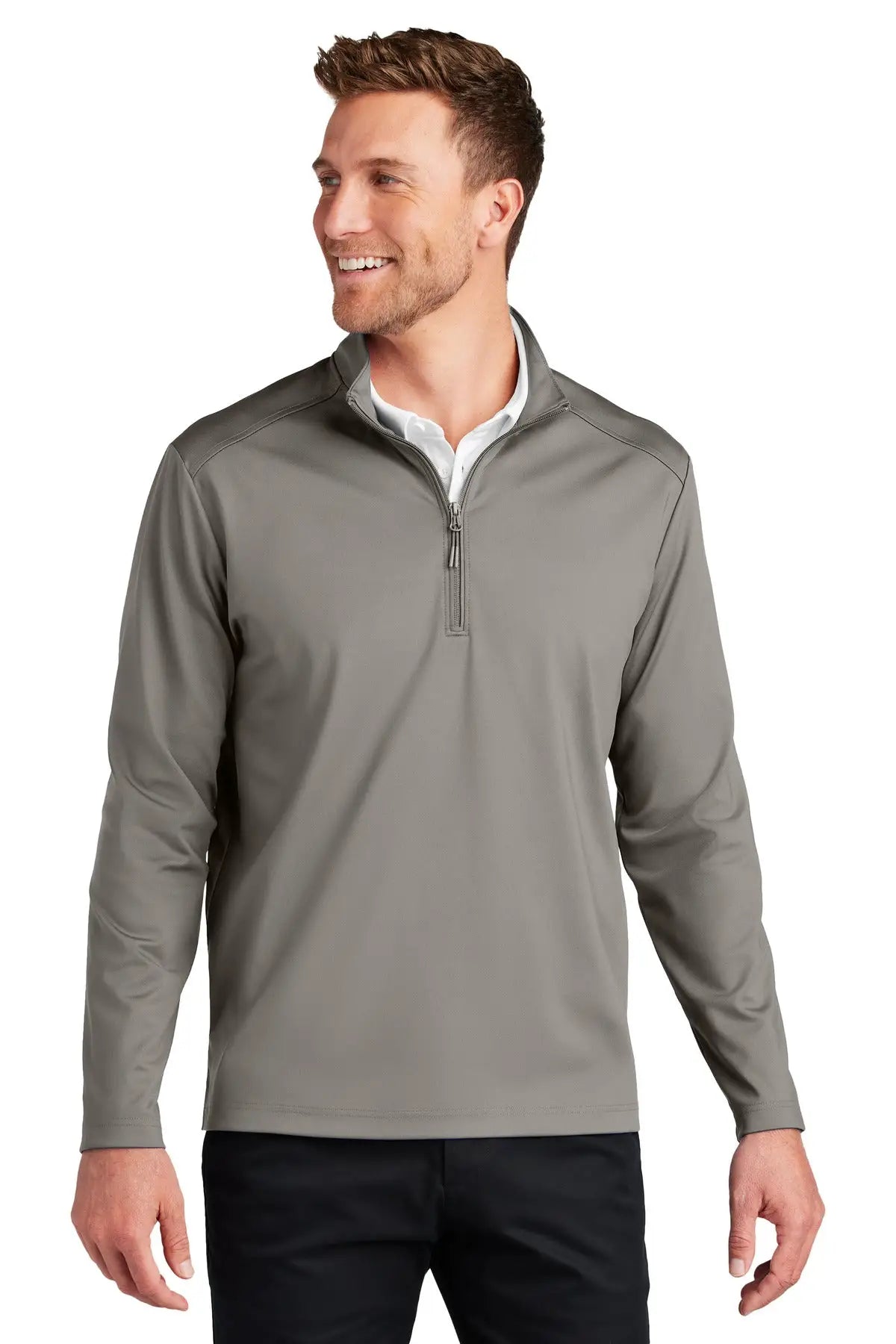Port Authority K880 C-free Double Knit 1/4-zip - Smoke Gray