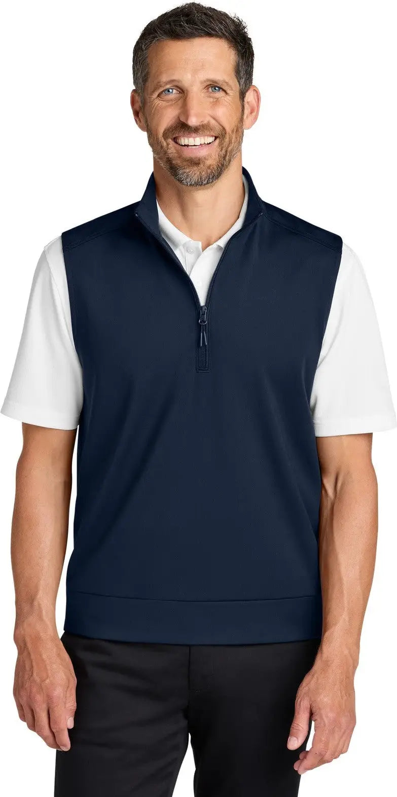 Port Authority K880v C-free Double Knit 1/4-zip Vest - True Navy