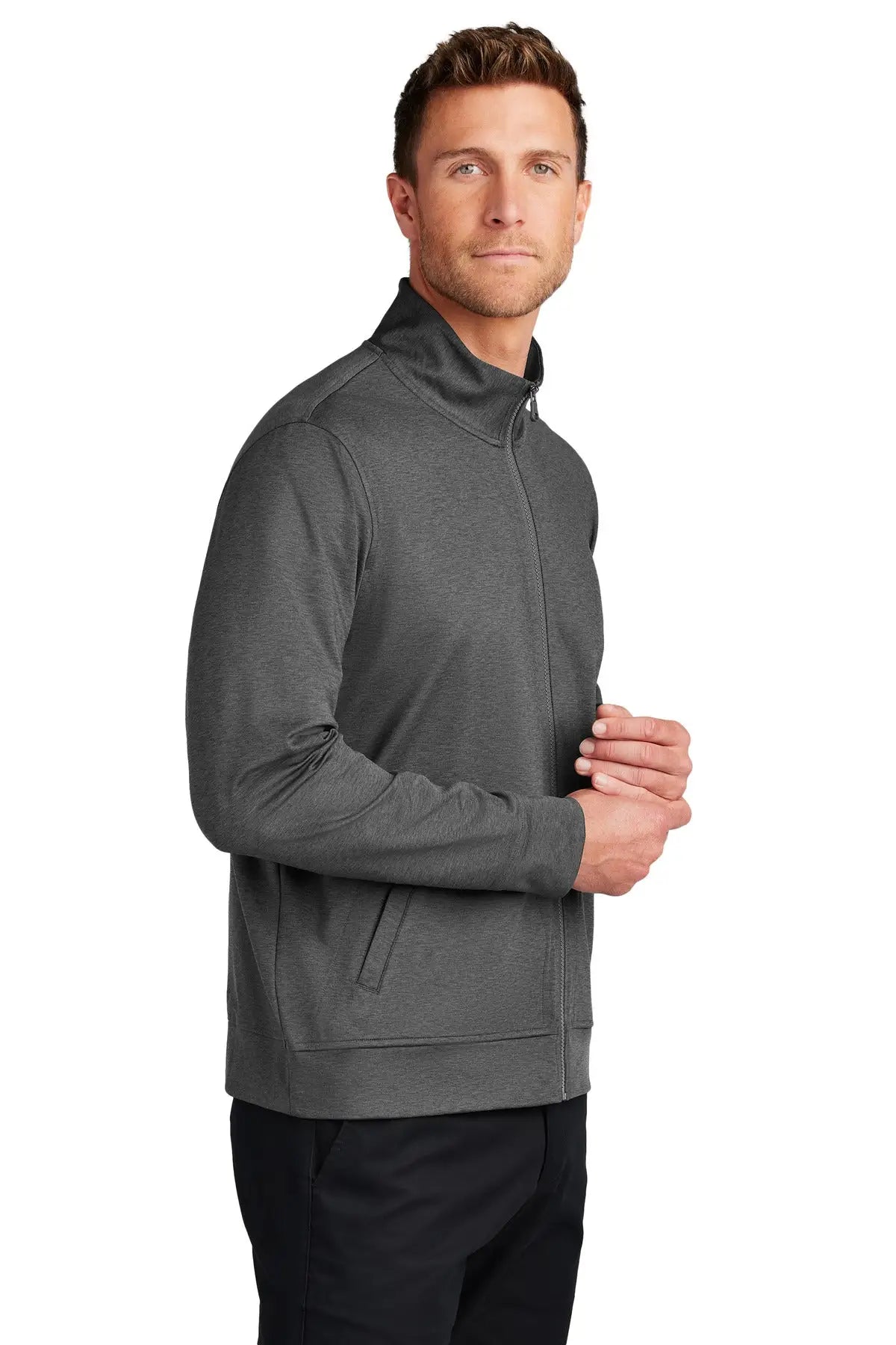 Port Authority K881 C-free Double Knit Full-zip - Gray Steel Heather