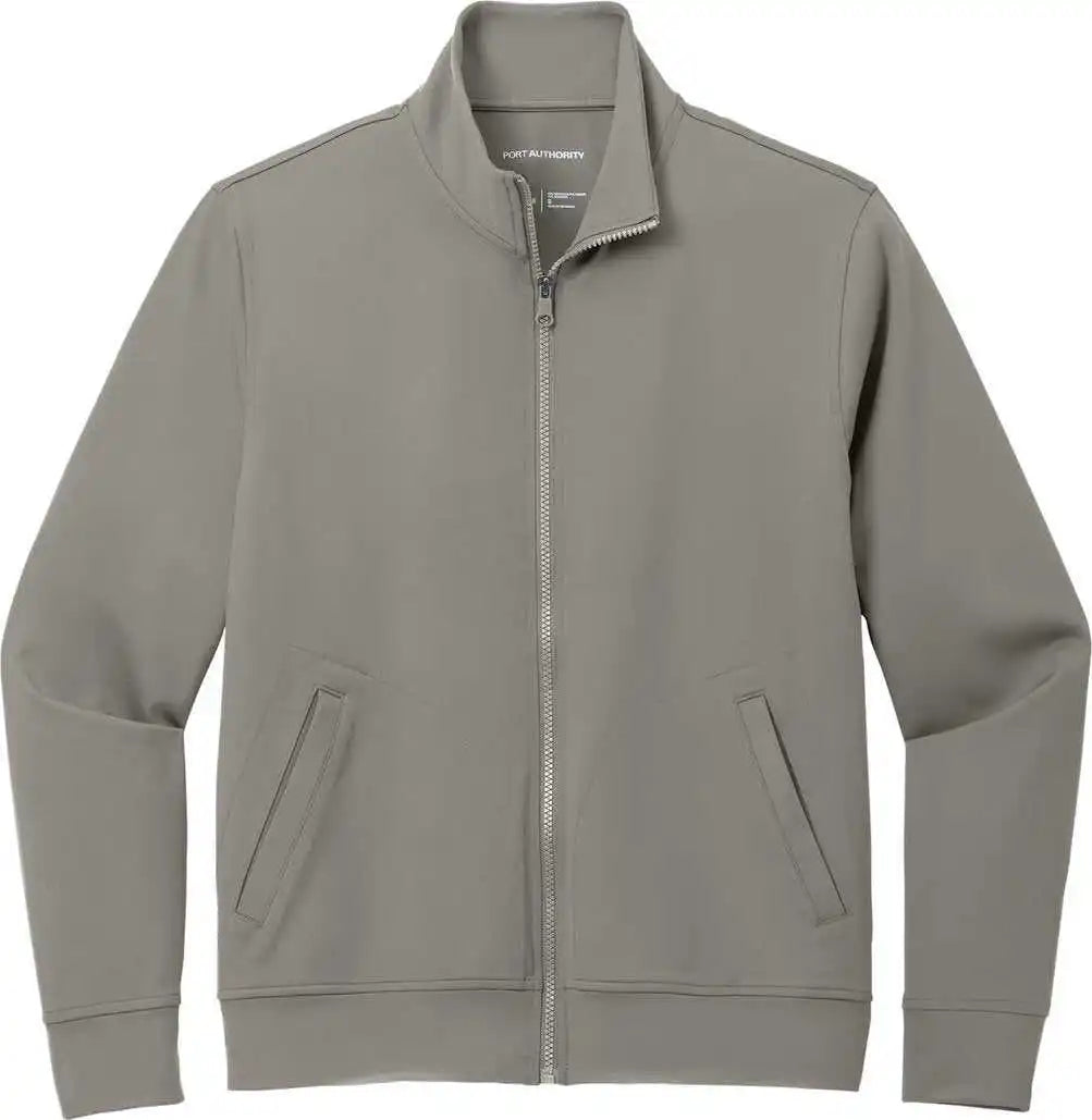Port Authority K881 c Free Double Knit Full Zip Smoke Grey