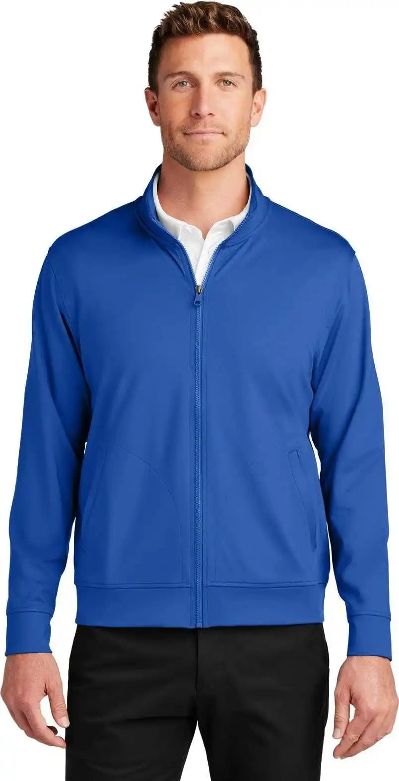 Port Authority K881 c Free Double Knit Full Zip True Royal