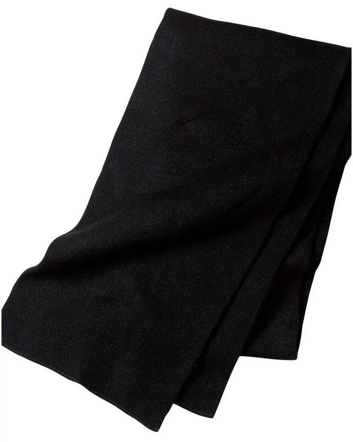 Port Authority Ks01 Knitted Scarf - Black - one Size Fits Most