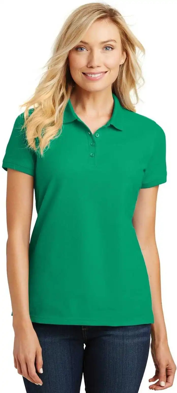 Port Authority L100 Ladies Core Classic Pique Polo Bright Kelly Green