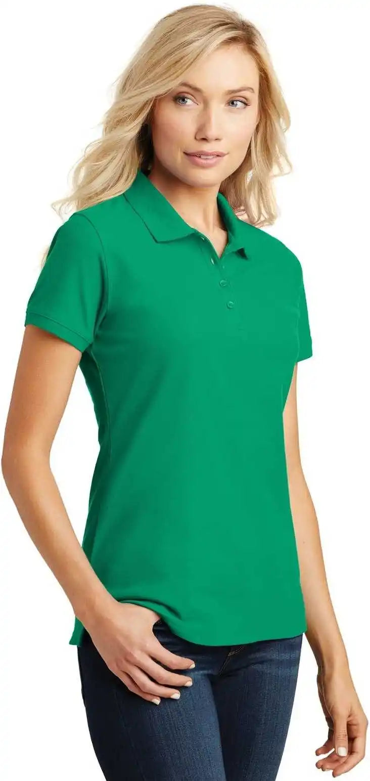 Port Authority L100 Ladies Core Classic Pique Polo Bright Kelly Green