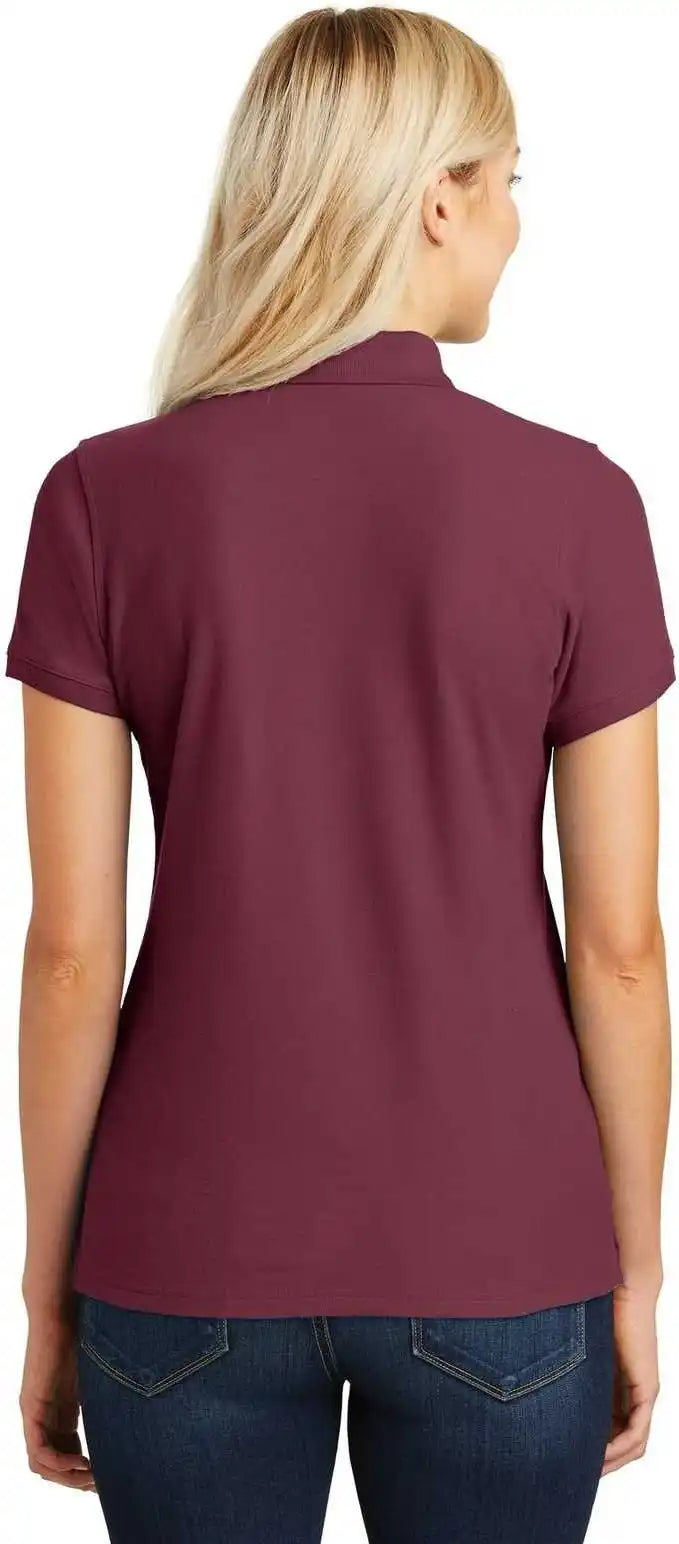 Port Authority L100 Ladies Core Classic Pique Polo - Burgundy