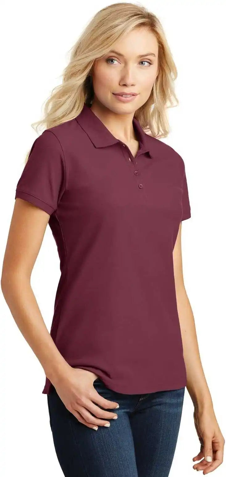 Port Authority L100 Ladies Core Classic Pique Polo Burgundy