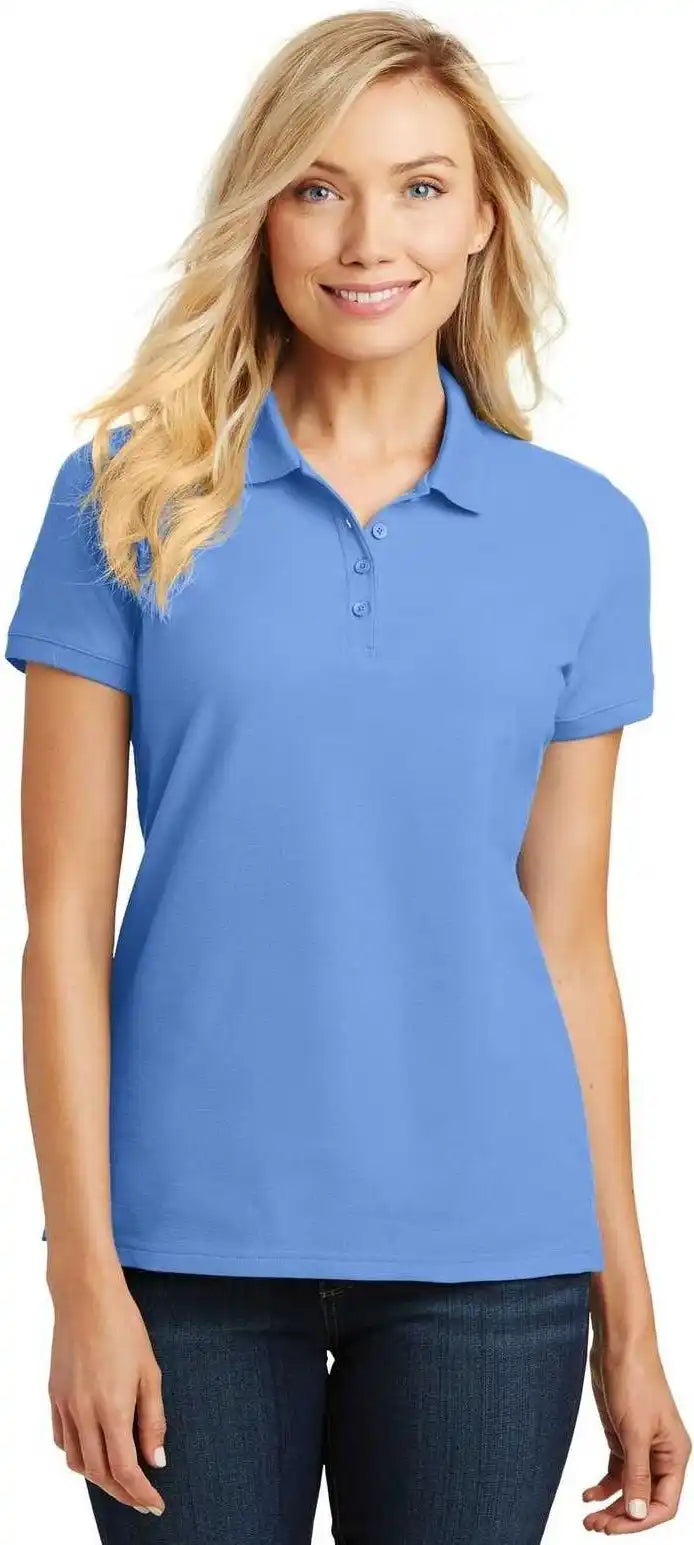 Port Authority L100 Ladies Core Classic Pique Polo Carolina Blue