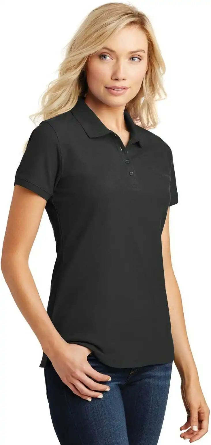 Port Authority L100 Ladies Core Classic Pique Polo Deep Black
