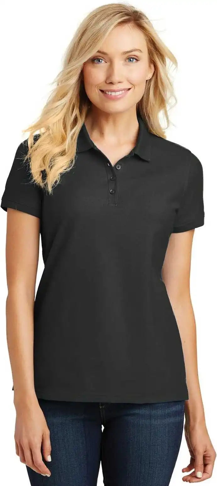 Port Authority L100 Ladies Core Classic Pique Polo Deep Black