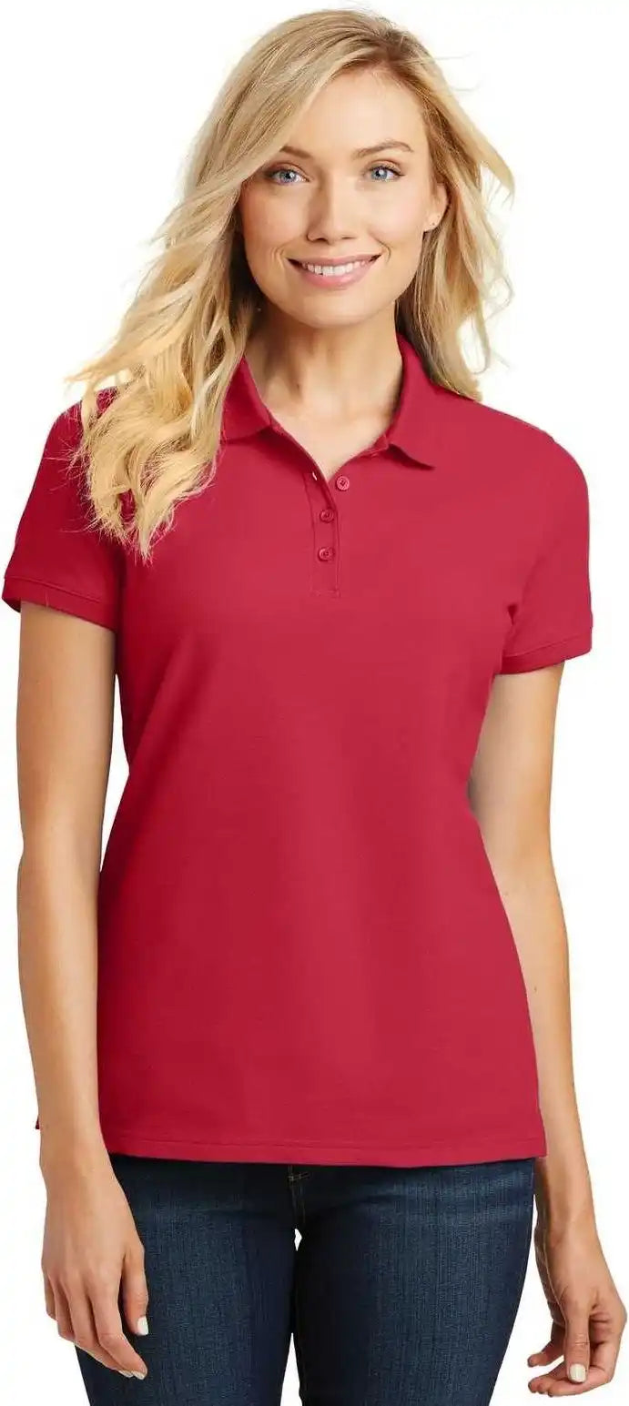 Port Authority L100 Ladies Core Classic Pique Polo - Rich Red