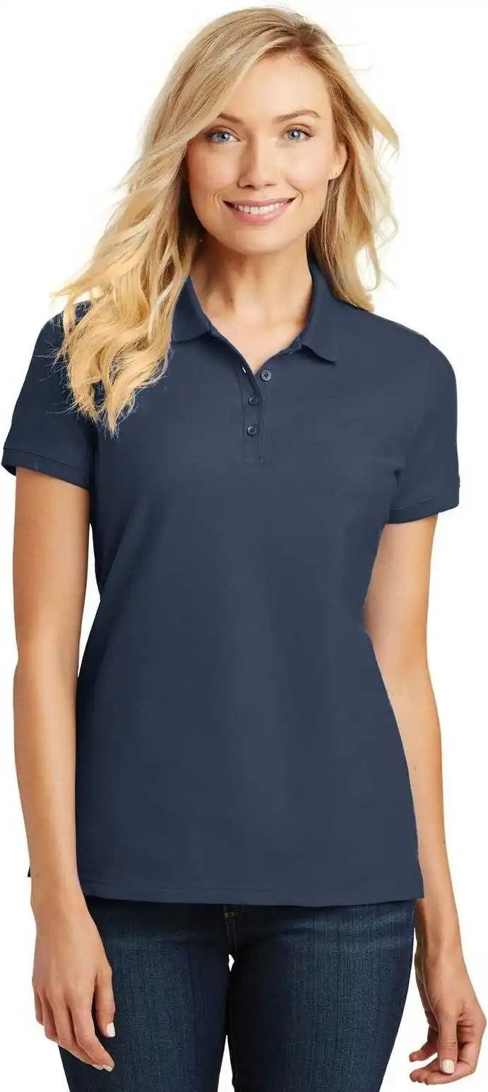 Port Authority L100 Ladies Core Classic Pique Polo River Blue Navy