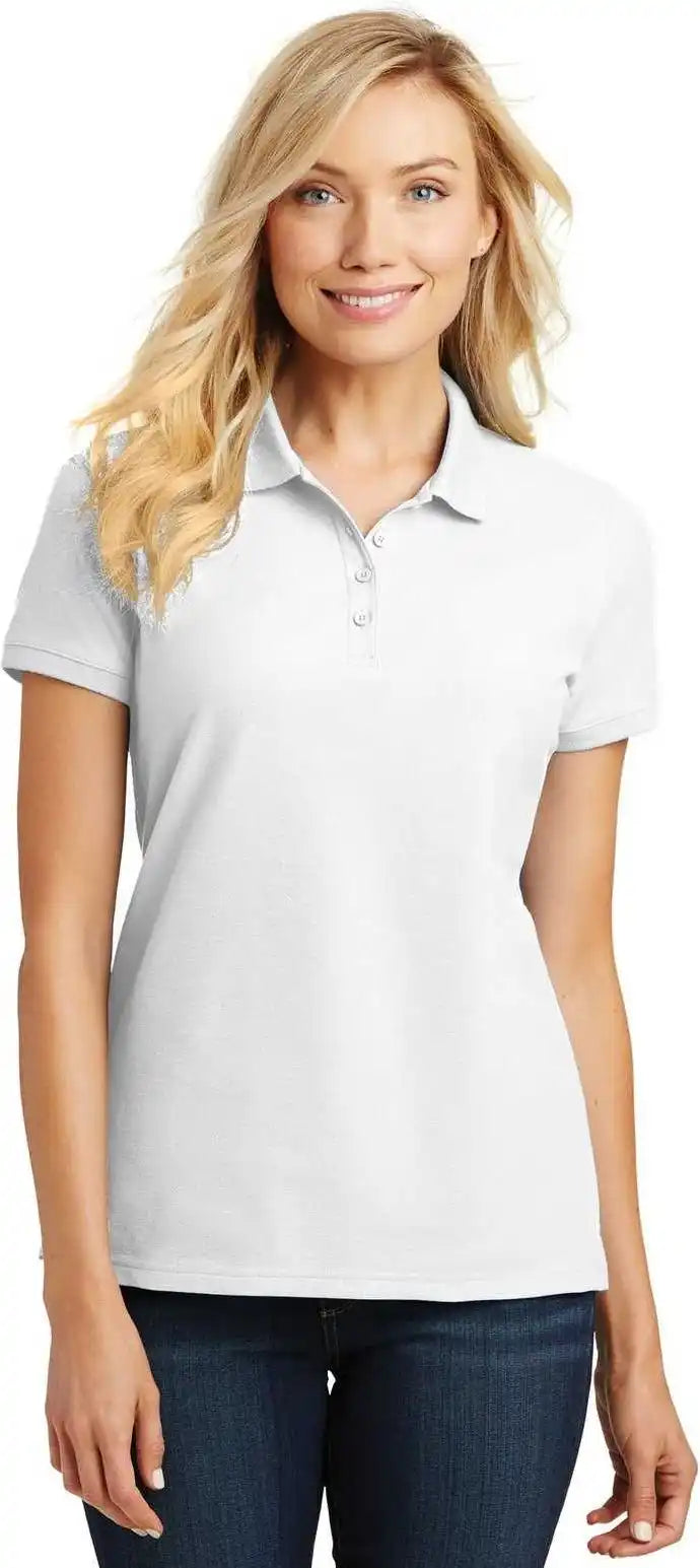 Port Authority L100 Ladies Core Classic Pique Polo White