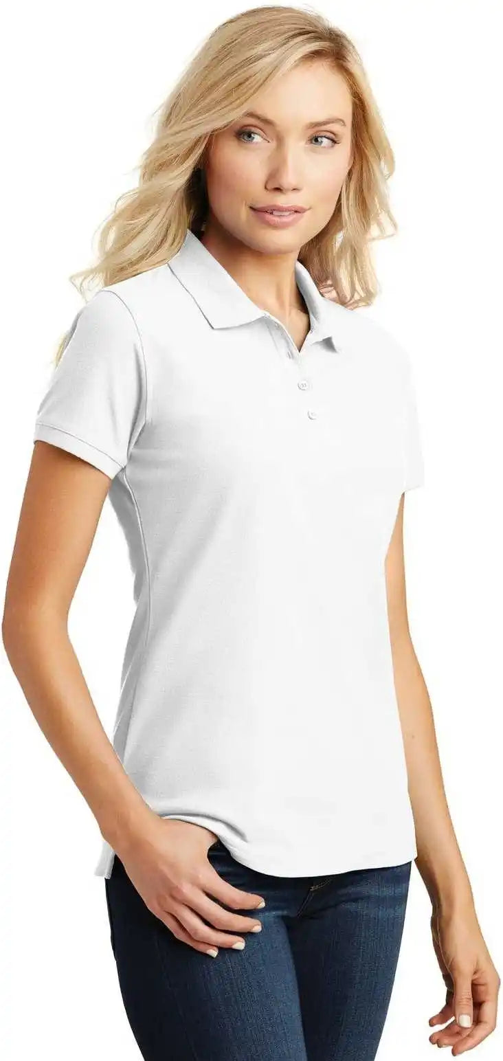 Port Authority L100 Ladies Core Classic Pique Polo White