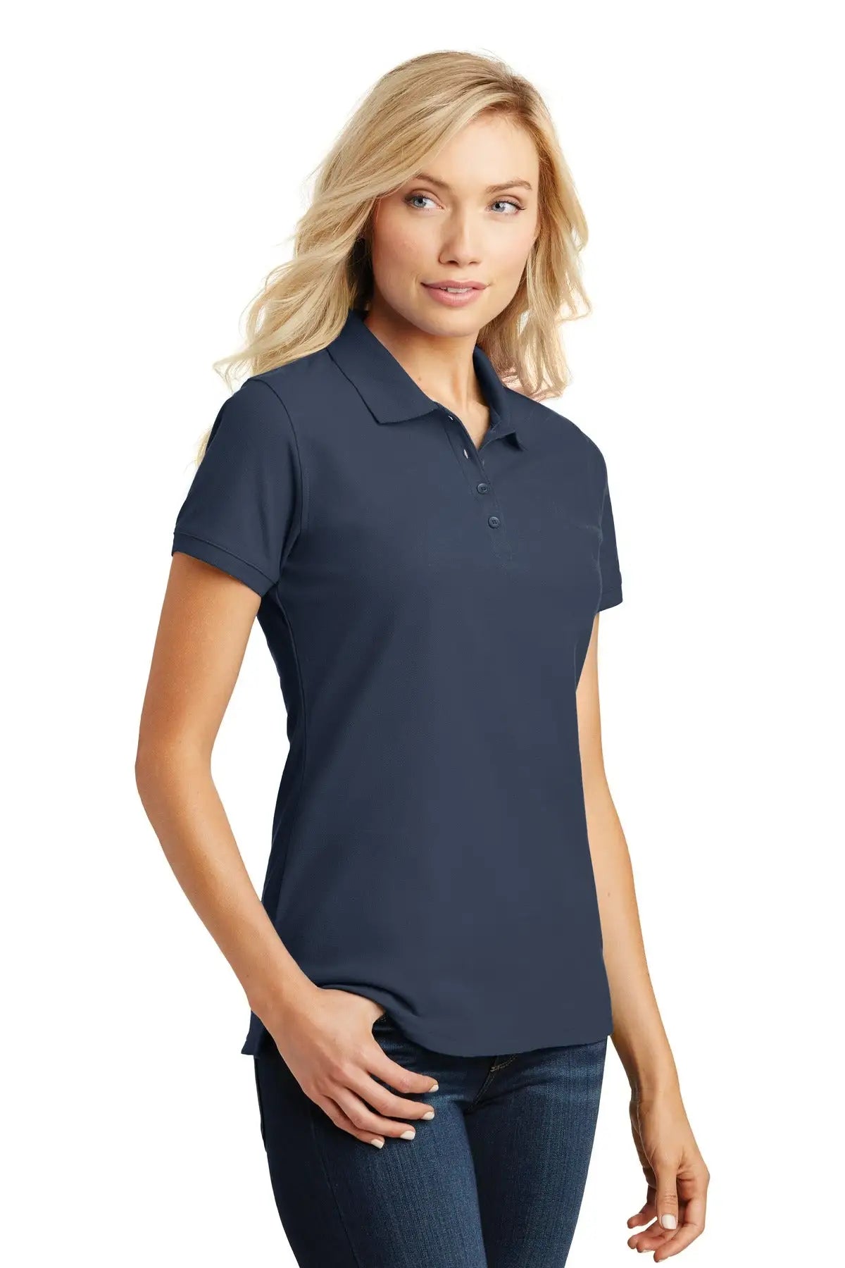 Port Authority L100 Women’s Core Classic Pique Polo - River Blue Navy