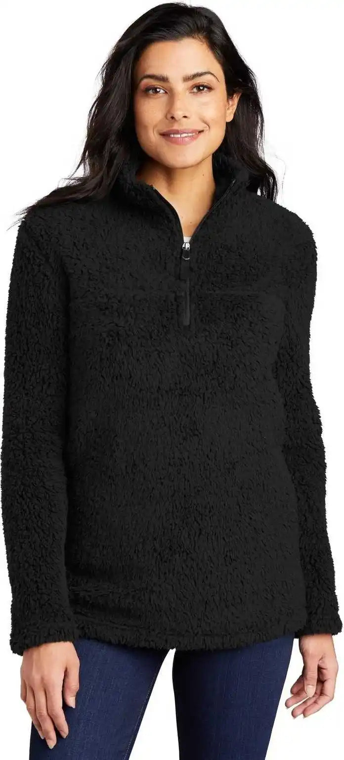 Port Authority L130 Ladies Cozy 1/4-zip Fleece - Black