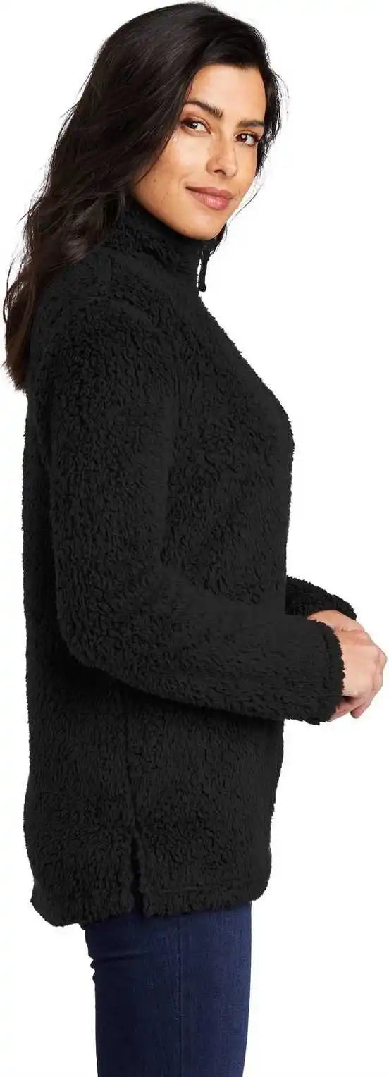 Port Authority L130 Ladies Cozy 1/4-zip Fleece - Black
