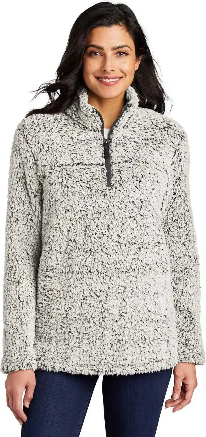 Port Authority L130 Ladies Cozy 1/4-zip Fleece - Gray Heather