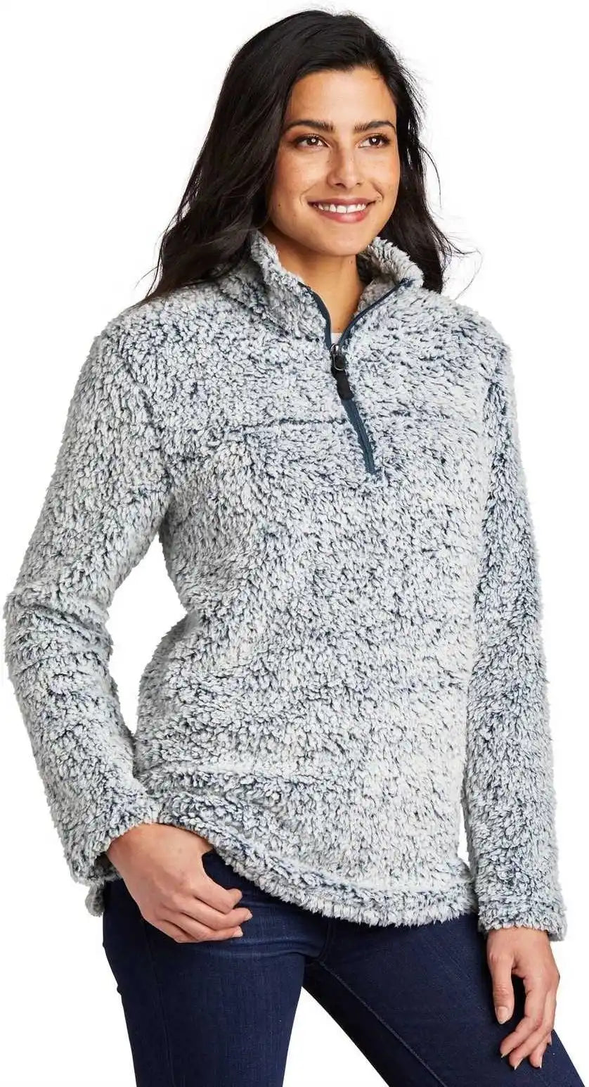 Port Authority L130 Ladies Cozy 1/4 Zip Fleece Navy Heather