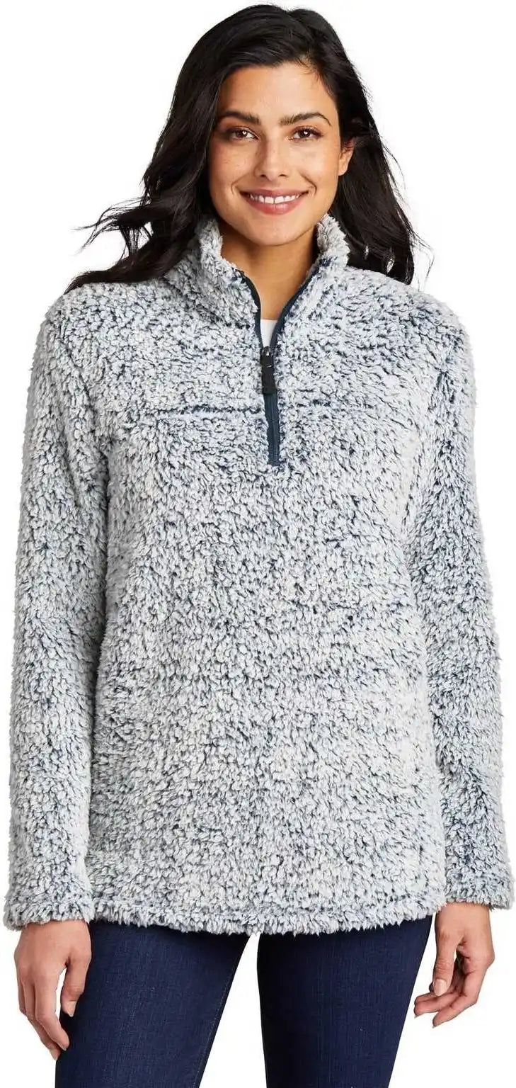 Port Authority L130 Ladies Cozy 1/4-zip Fleece - Navy Heather